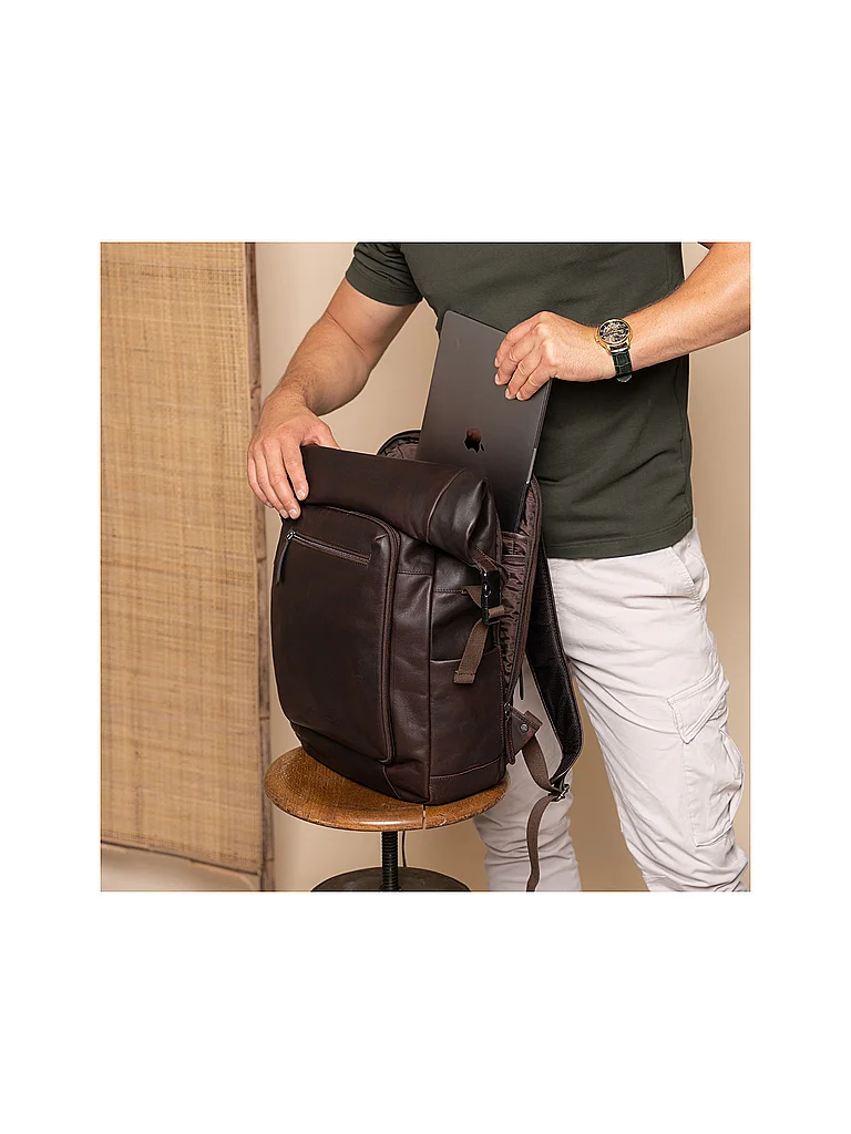 THE CHESTERFIELD BRAND Sac à dos pour ordinateur portable REMO 16 pouces marron